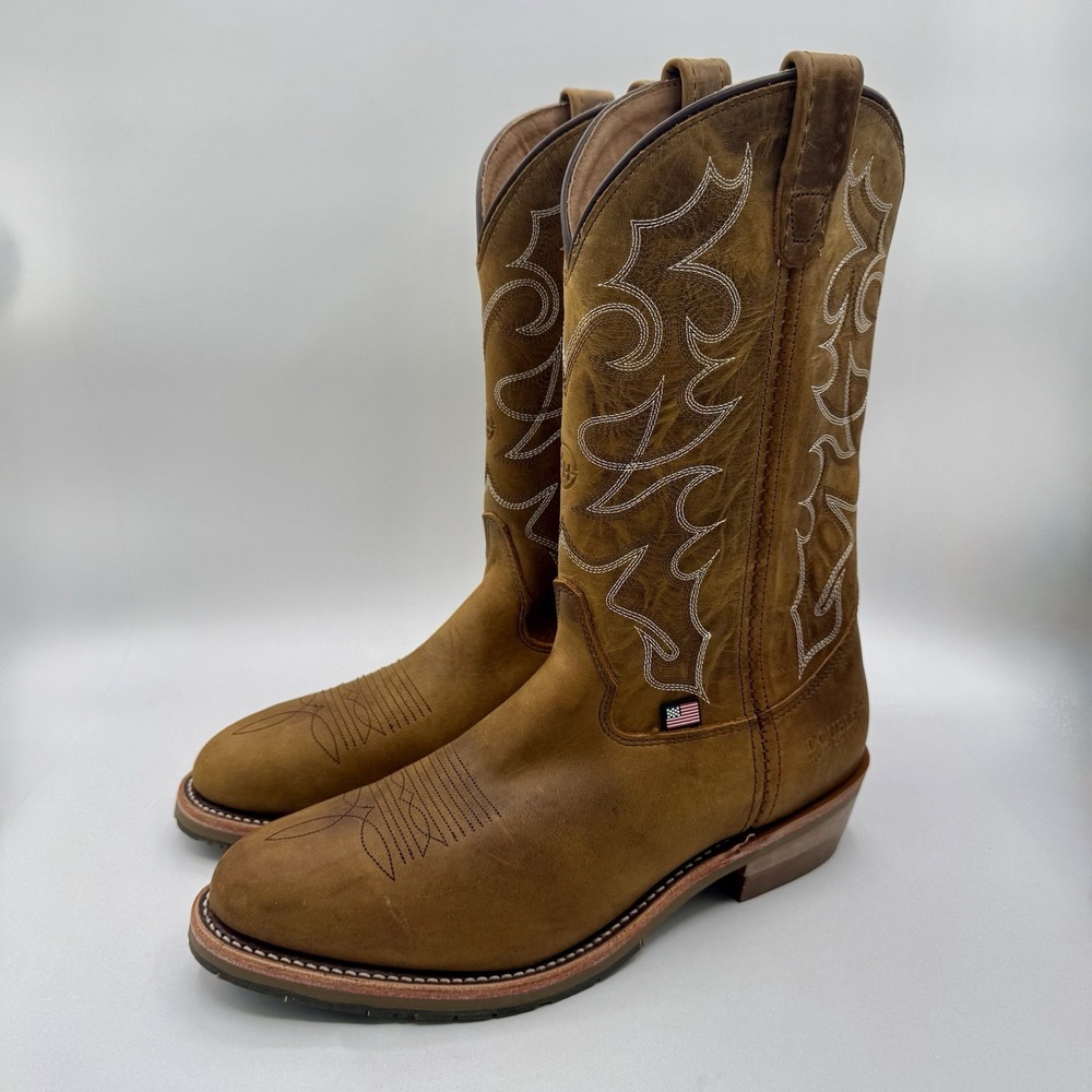 Double H Dylan Boots Men's Size 12 D Brown Old Town Folklore Leather Soft Toe